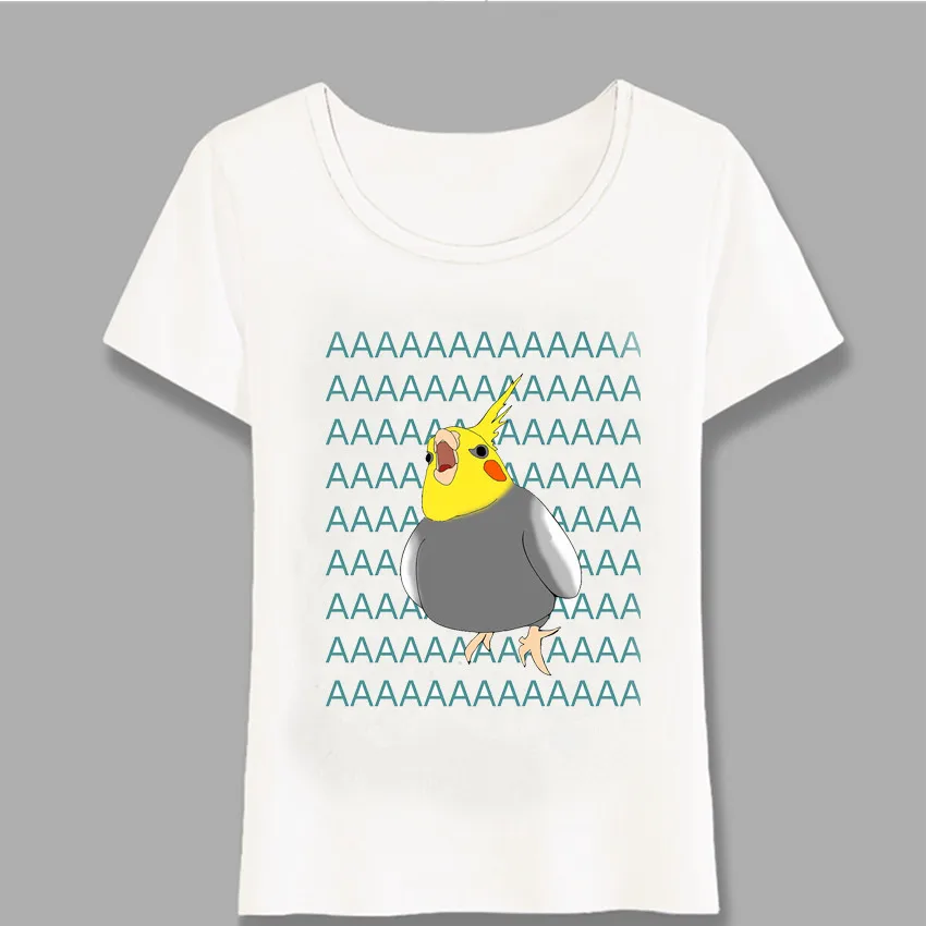 Женская футболка с принтом африканского серого попугая ААА милый дизайн