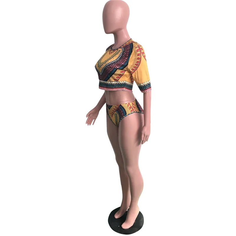 Женский комплект из двух предметов в африканском стиле с принтом Инди фолк