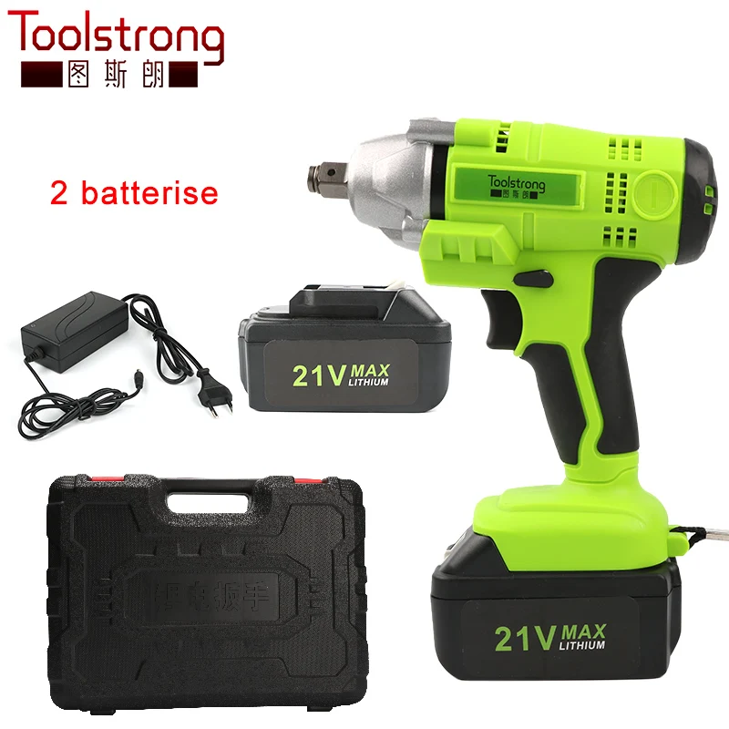 Toolstrong 21V li ion 0 3300rpm 320n. m Электрический ударный гайковерт DIY бытовой электрический