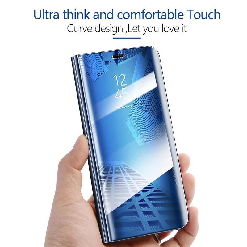 Фото Умный зеркальный флип чехол для samsung Galaxy S8 S9 плюс S10 S10e S7 край S6 Note 9 8 J7 J5 2016 A6 A8 J4 J8 J6 Умный зеркальный флип чехол для samsung Galaxy S8 S9 плюс S10 S10e S7 край S6 Note 9 8 J7 J5 2016 A6 A8 J4 J8 J6
