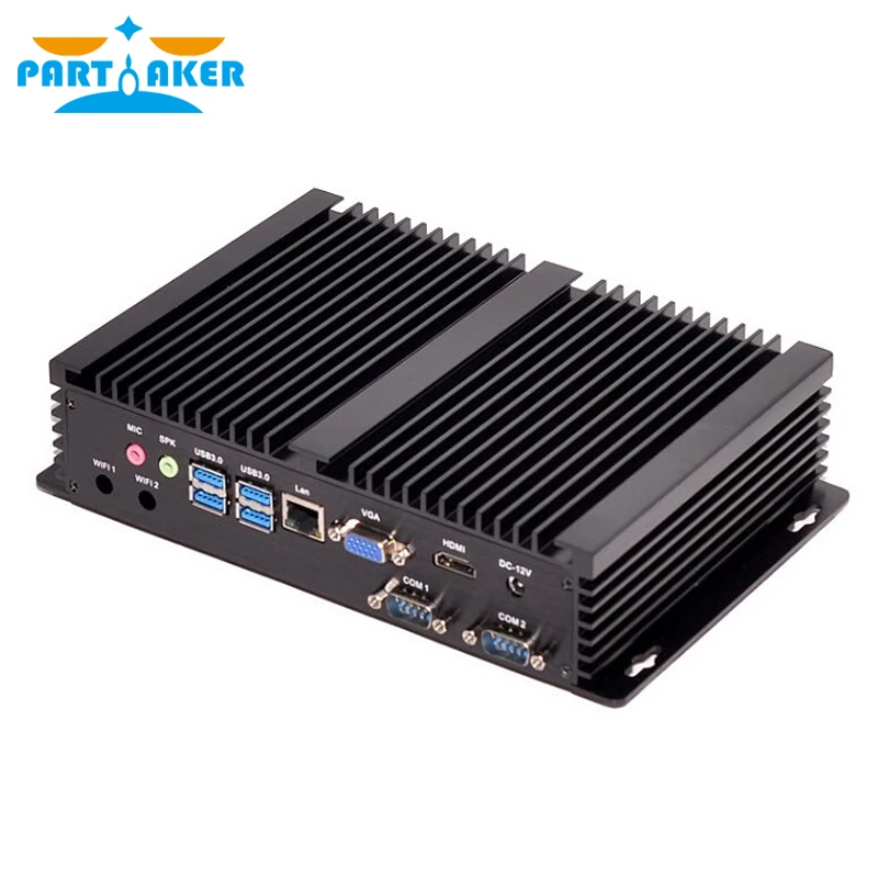 Причастник I3 Intel Core i3 7020 Skylake промышленный мини ПК Linux микро компьютер Win10 HTPC TV Box 300