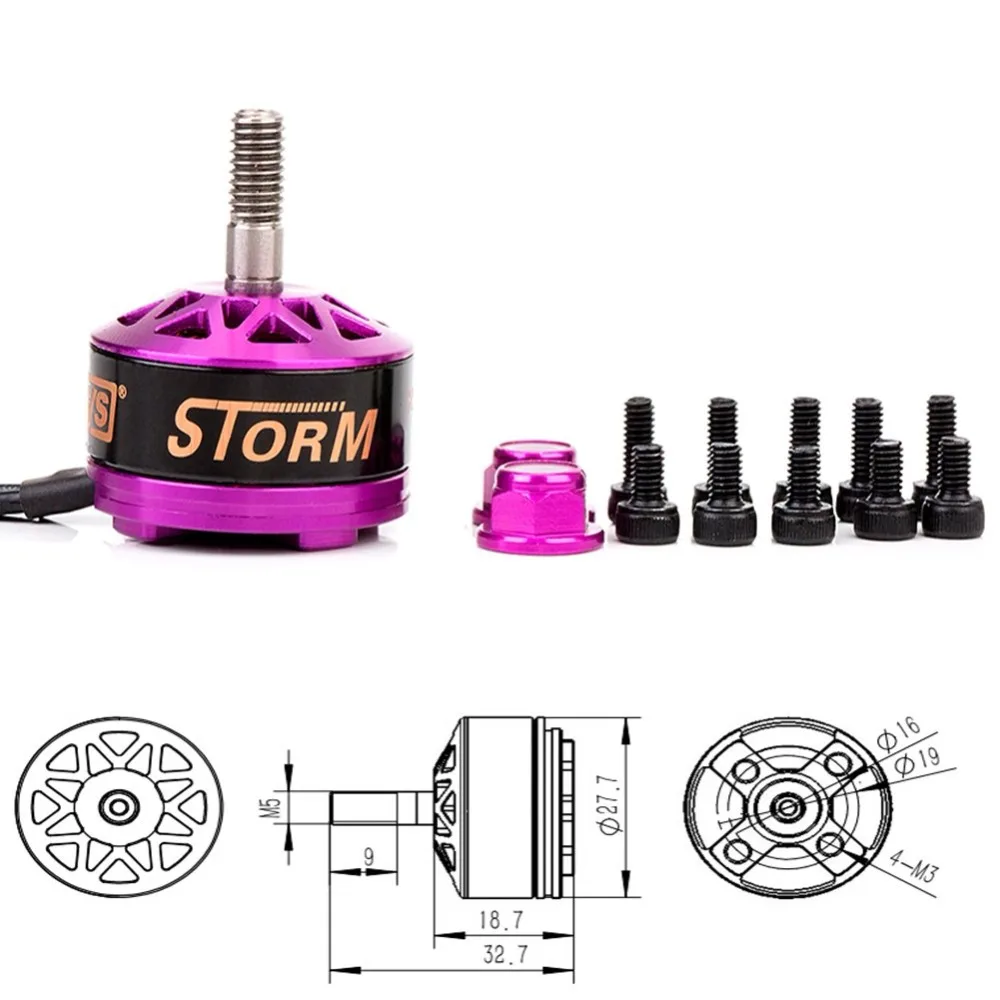 Распродажа штормовой бесщеточный мотор 2207 2300KV 2800kv 3 6s для FPV гоночного каркаса