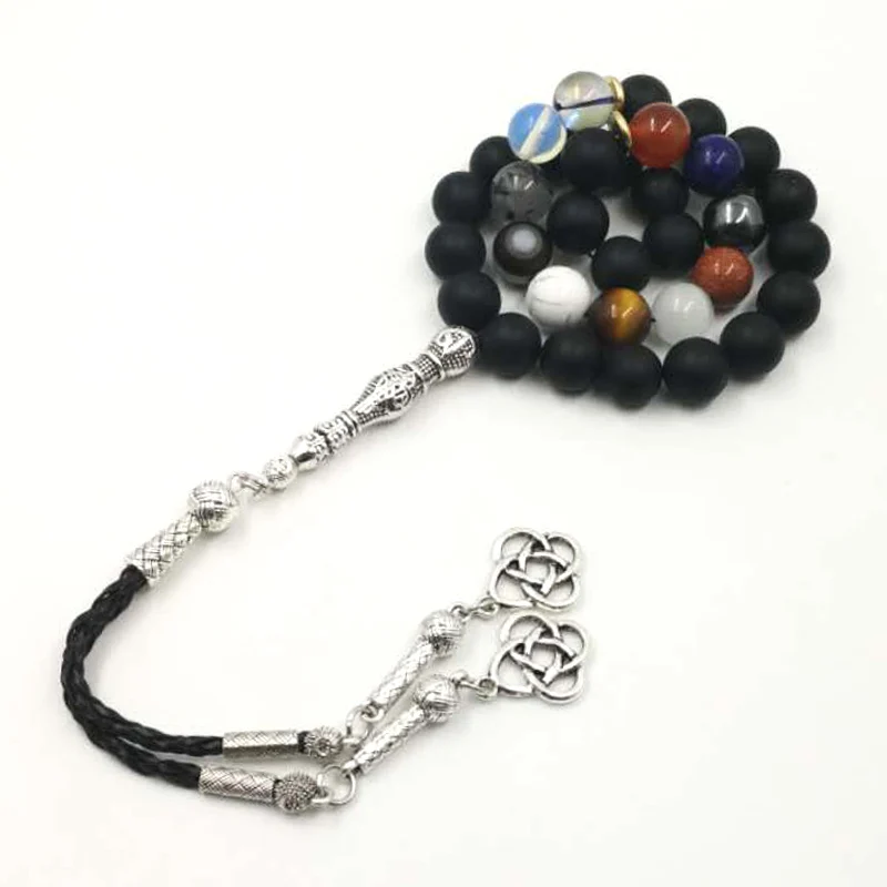 Натуральный gemstoness Tasbih Молитвенные Четки новый стиль 2019 мусульманский браслет