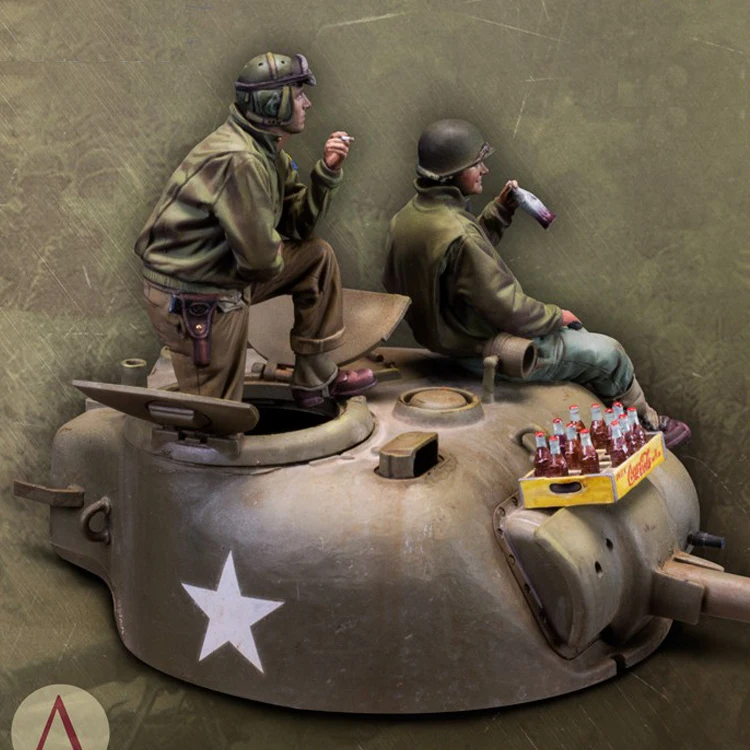 1/35 технический капрал мастер сергент резервуар и Кокс 2 человека модель