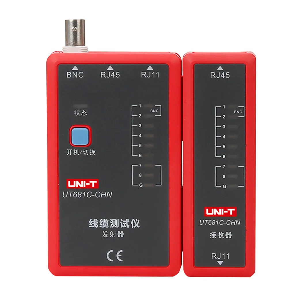 UNI T UT681C Кабельный тестер LAN провода сети телефонный ПК линии для RJ11 RJ45 BNC