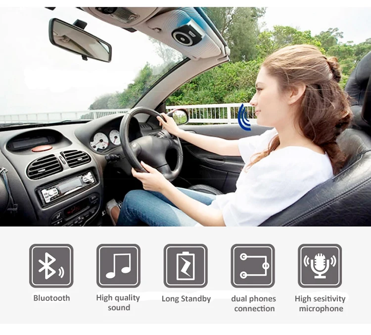 T821 Bluetooth громкой связи Телефон Защита от солнца доска Обрезной беспроводной мини козырек громкий динамик музыка компаньон на автомобиле