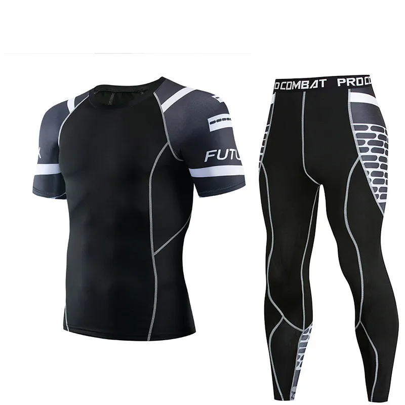 Лидер продаж мужской спортивный костюм для бега спортивная одежда с короткими