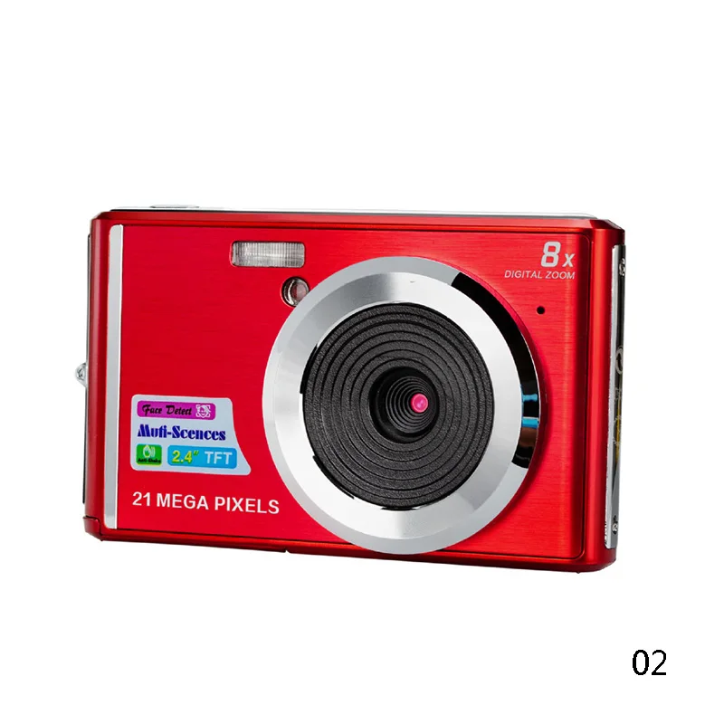 Мини Портативный 2,7 дюймов ультра-тонкий 18 MP HD Цифровая видеокамера Камера С 6x Оптический зум домашнего путешествия на открытом воздухе принадлежности - Цвет: Красный