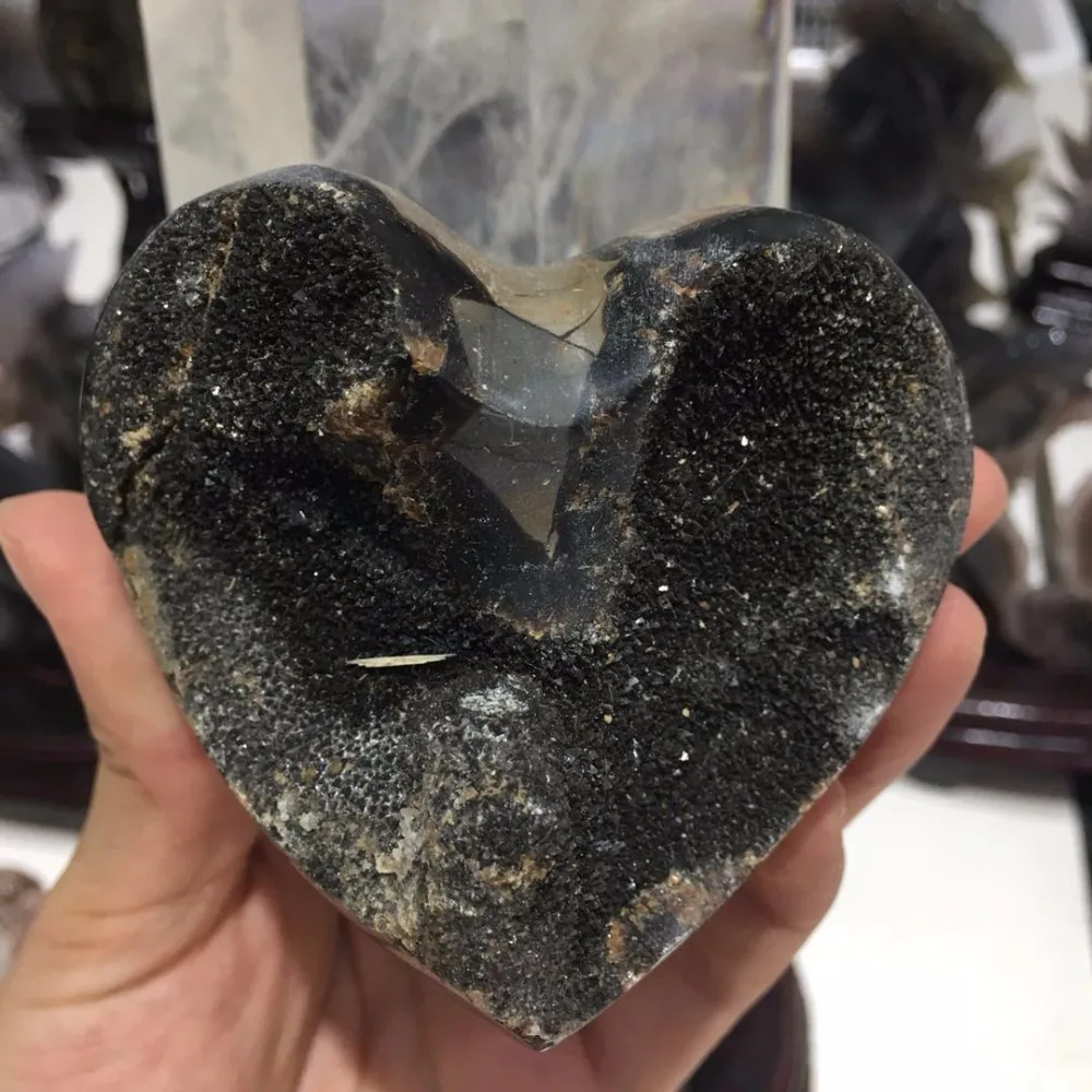 Природный драконий септариевый Хрустальный драгоценный камень geode медитация