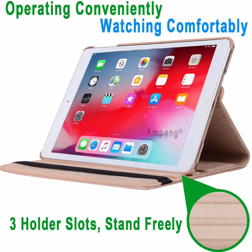 Кожаный чехол с поворотом на 360 градусов для Apple iPad Air 3 10 5 2019 Pro 2017 | Компьютеры и