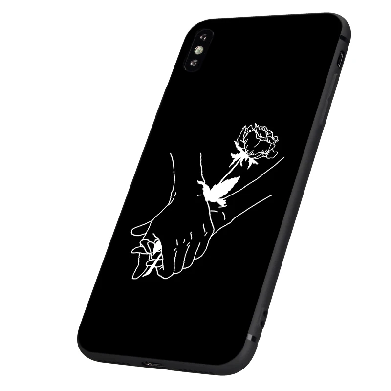 Черный чехол ТПУ для iphone 5 5s se 6 6s 7 8 plus x 10 чехол силиконовый чехол для iphone XR XS 11 pro MAX чехол простой белый