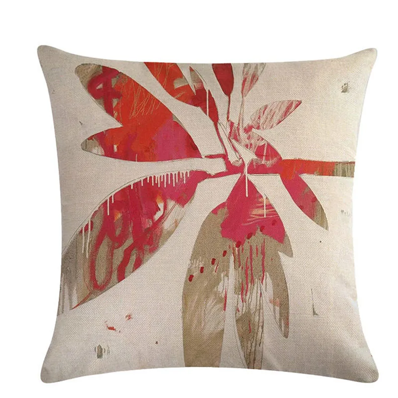 Ретро стиль абстрактный цветок лист серии Лен обнимая наволочка домашний