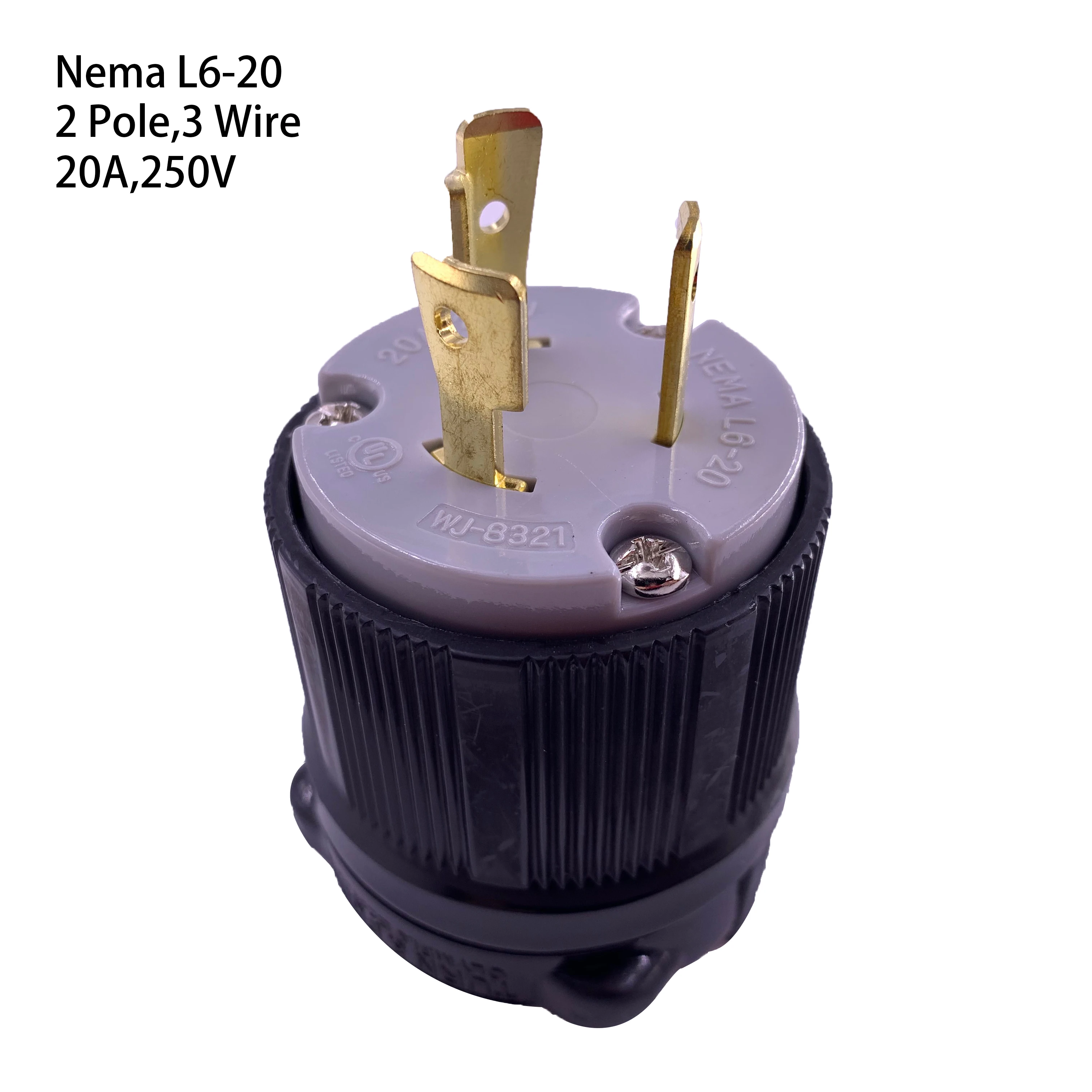 Американская версия противоударный промышленный запорный штекер Nema 2 полюсный 3