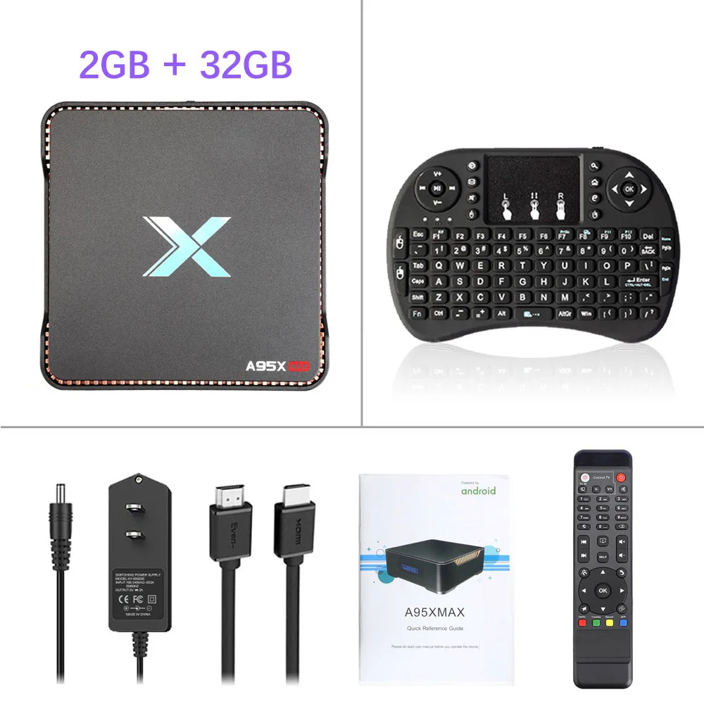 A95X MAX X2 Android 8,1 ТВ-приставка 4 Гб 64 Гб Amlogic S905X2 2,4G и 5G Wifi BT4.2 1000 м смарт-ТВ приставка поддержка записи видео приставка - Цвет: 2G 32G normal i8