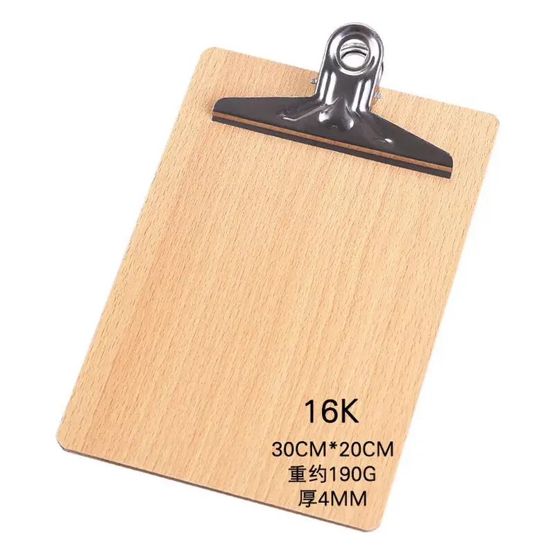 A4/16 k/32 k Размер папка коврик Деревянный планшет папка для файлов стационарная доска жесткая доска письменная пластина зажим отчет канцелярские принадлежности - Цвет: 30x20cm