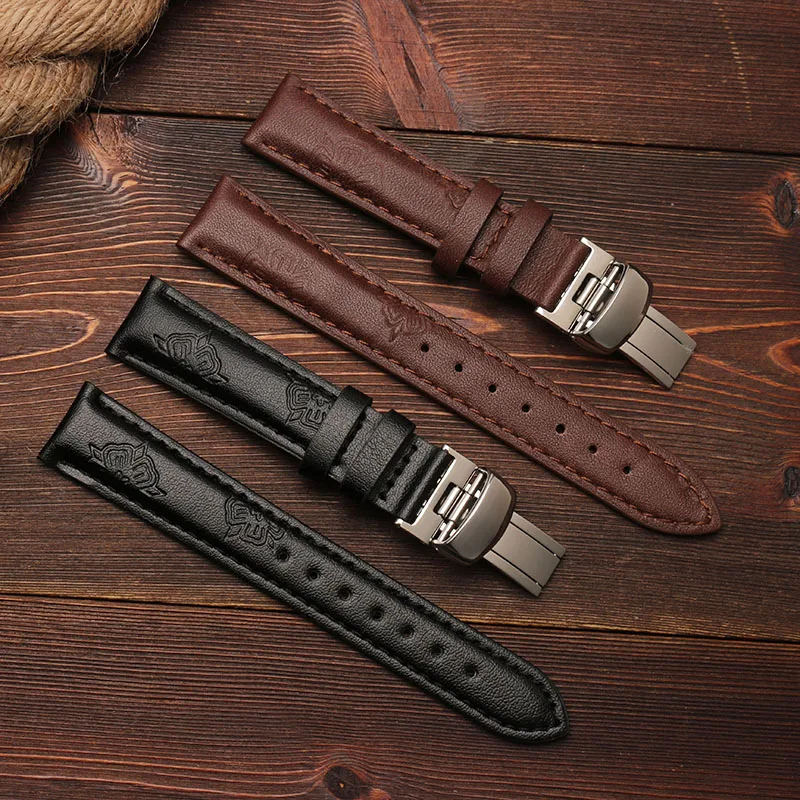 Новый дизайн модный рельефный кожаный ремешок для женских часов подходит 16*14 мм с