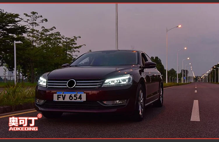 AKD Тюнинг автомобилей фары для VW Passat B7 US Verson светодиодные фары DRL ходовые огни биксеноновые фары Противотуманные фары с ангельскими глазками авто