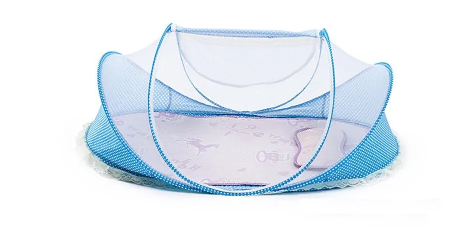 

Baby Bed Cunas Baby Crib Spring Summer 0-2 Years Portable Baby Cots Foldable Crib Net Newborn Travel Bed Baby Cradle 110X65X60CM