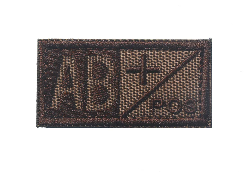 4 3D Вышивка кровяного типа патч-лист A+ B+ AB+ O+ передний POS A-B-AB-O отрицательный NEG кровяный Тип патч группа тактический военный значок - Цвет: 4