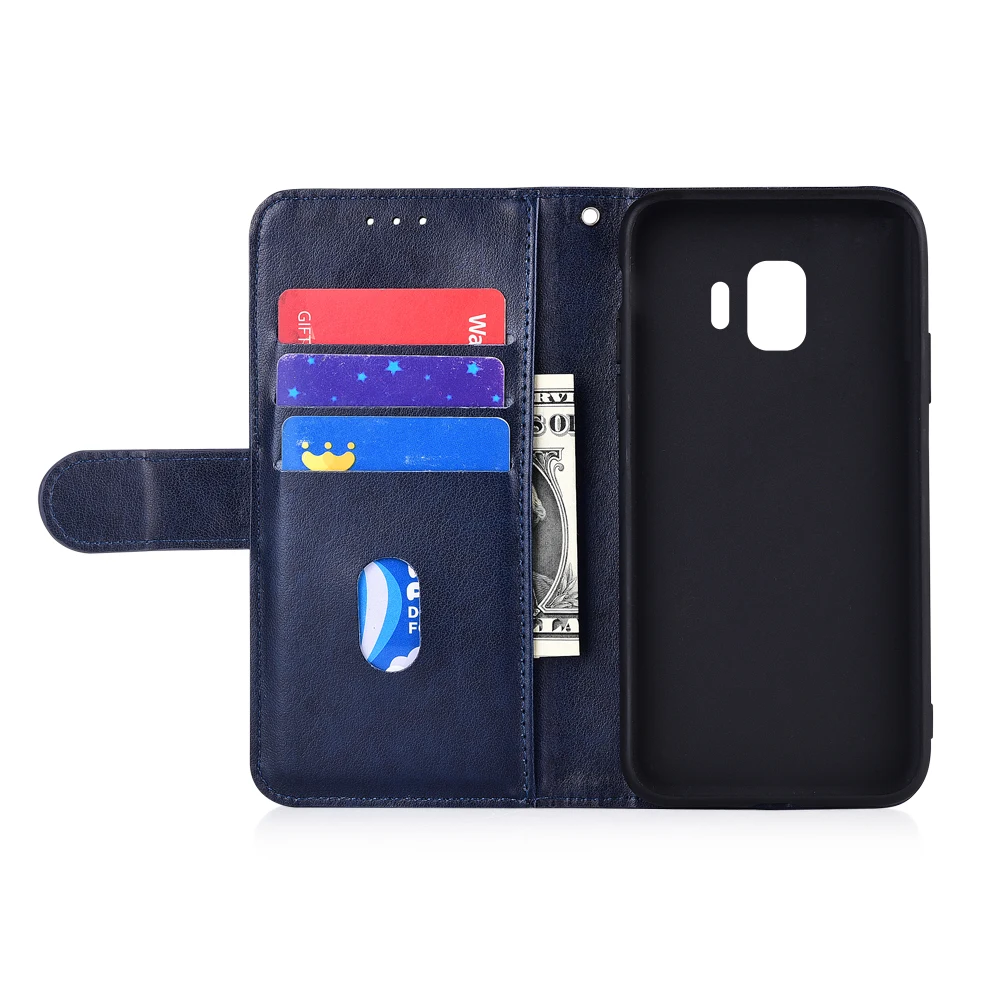 Чехол для Samsung Galaxy J2 Core J260 мягкий чехол из ТПУ на молнии с кошельком кожаный флип