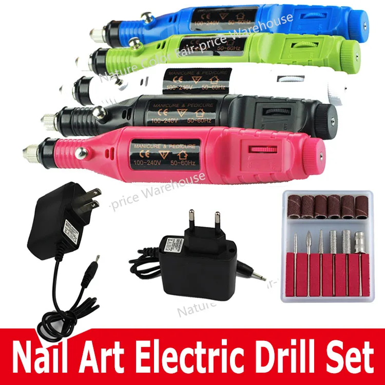 1 компл. мини ногтей Электрические сверла Дизайн Мощность профессиональный