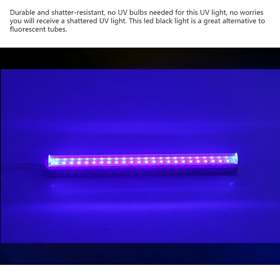 6 Вт 24 Светодиодный УФ-светильник, портативный черный светильник, лампа для УФ-плаката, УФ-арт, затемненный черный светильник, ультрафиолетовая лампа для DJ, вечерние
