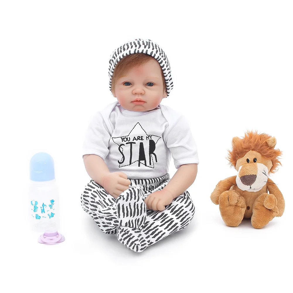 Кукла реборн силиконовая для девочек кукла новорожденная 22 дюйма 53 см подарок