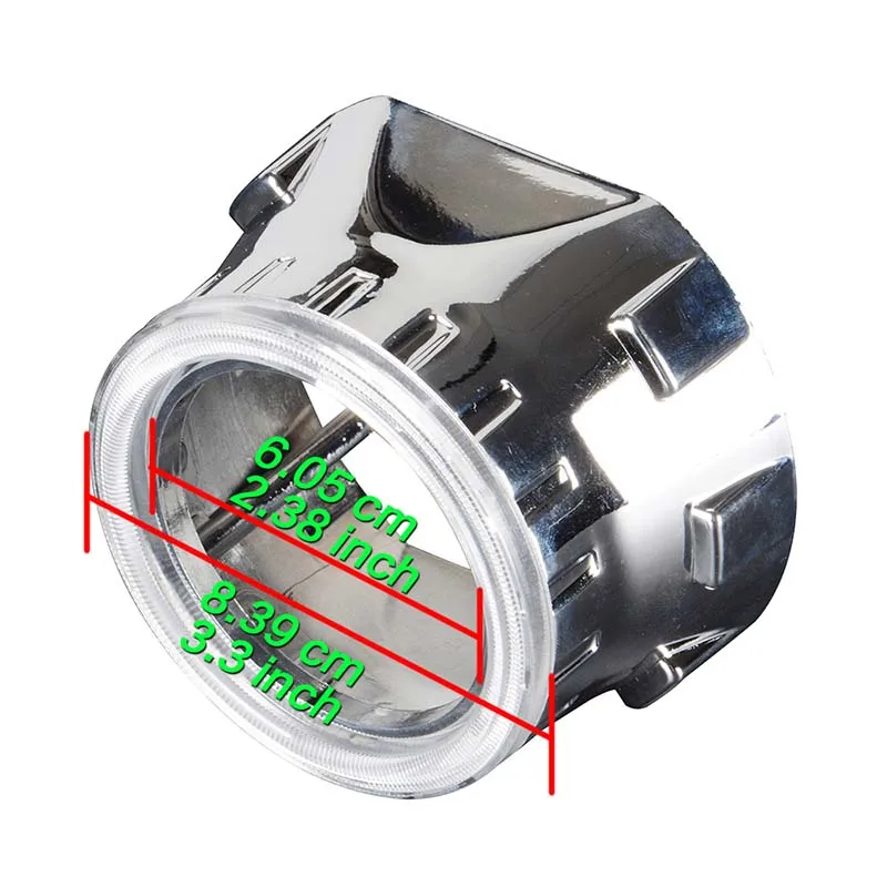 2 8 дюймовые круглые HID линзы проектора Bi xenon фары с CCFL белые ангельские глазки H1 H4 H7