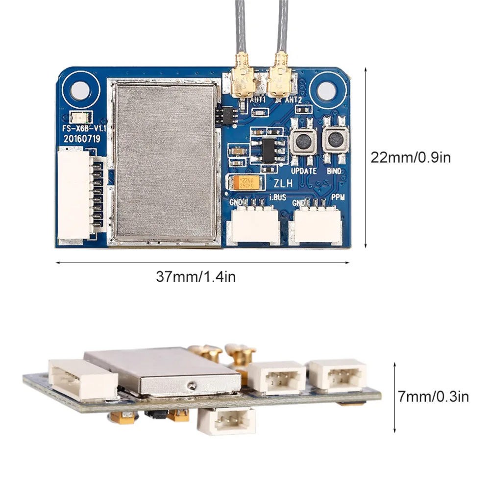 Оригинальный приемник Flysky FS X6B 2 4G PPM i BUS 6CH для радиоуправляемого