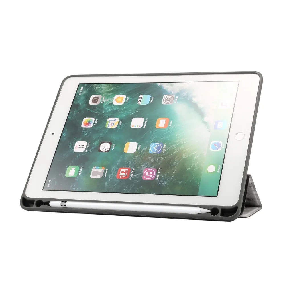 Бренд Dibase для iPad Air Case TPU Кожаная Обложка мраморный узор с ручкой groove стенд Умный