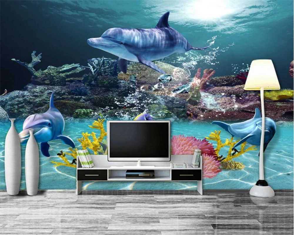 3d обои Beibehang на заказ настенная бумага 3D подводный мир мечта жизни спальня ТВ
