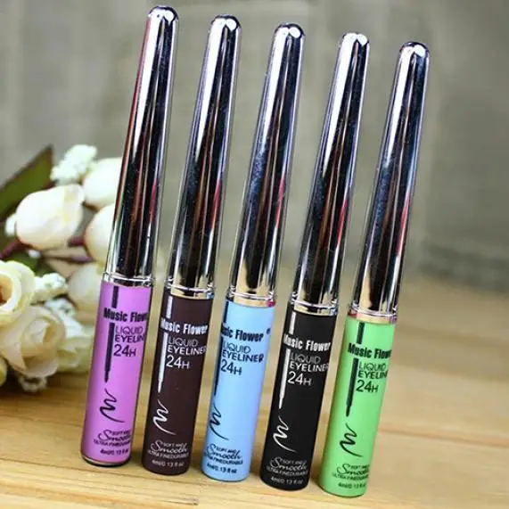Блеск жидкая подводка для глаз Макияж Сексуальная Для женщин Eyes Shimmer пигментированные золото жидкая подводка Pen Водонепроницаемый одноцветное Красота косметический