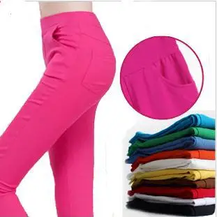 Лидер продаж Модные женские повседневные брюки Разноцветные обтягивающие