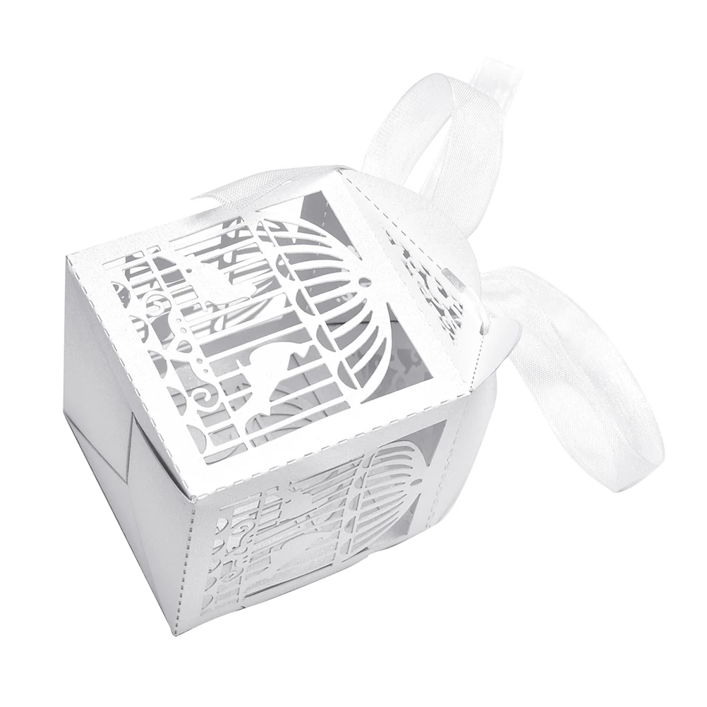 Свадебные приглашения с лазерной резкой птицы 10 шт. свадебные сувениры коробки