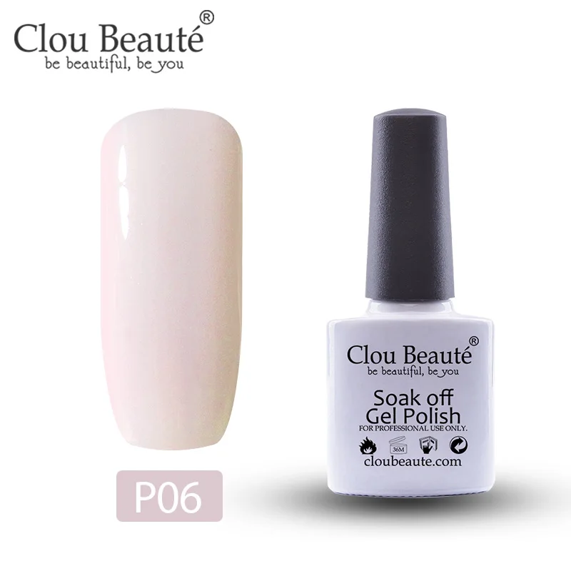 Гель-лак для ногтей Clou Beaute телесного розового и красного цвета, 10 мл, 55 цветов, Полупостоянный УФ-лак, Гель-лак для ногтей, впитывающий Гель-лак для ногтей - Цвет: P06