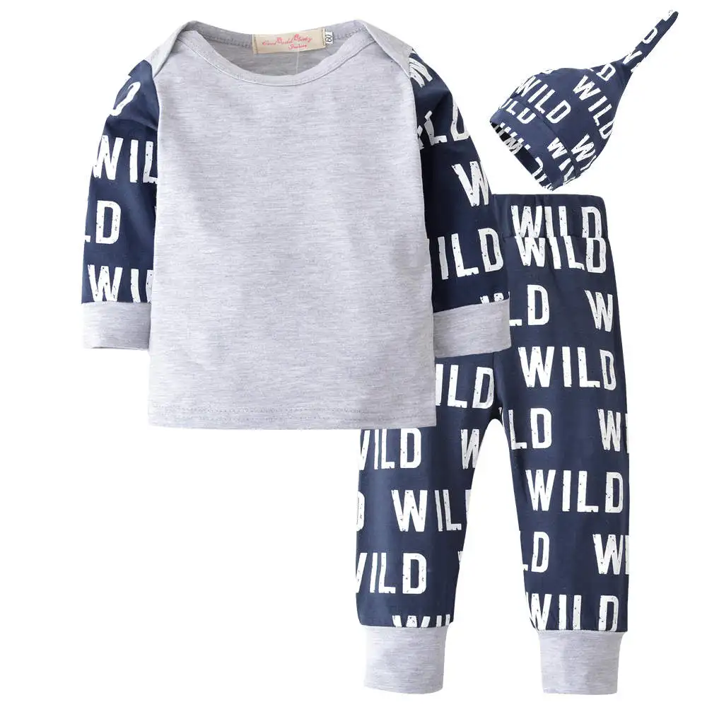 Одежда для новорожденных мальчиков и девочек Новинка осени 2019 футболка + штаны