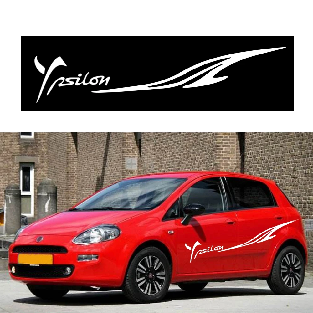 White Украшение для стайлинга автомобиля, наклейка для Lancia Ypsilon, наклейка для кузова, наклейка для хэтчбек, седан, наклейки, автозапчасти, сделай сам, 180 см - Название цвета: White