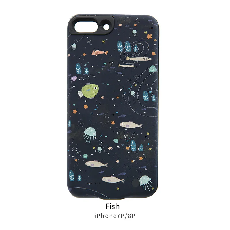 Fish-i7P8P Maoxin зарядное устройство чехол на айфон 7 8 7 P 8 P power bank чехол 2500 мАч power Bank iPhone зарядное устройство чехол - Цвет: Fish-i7P8P