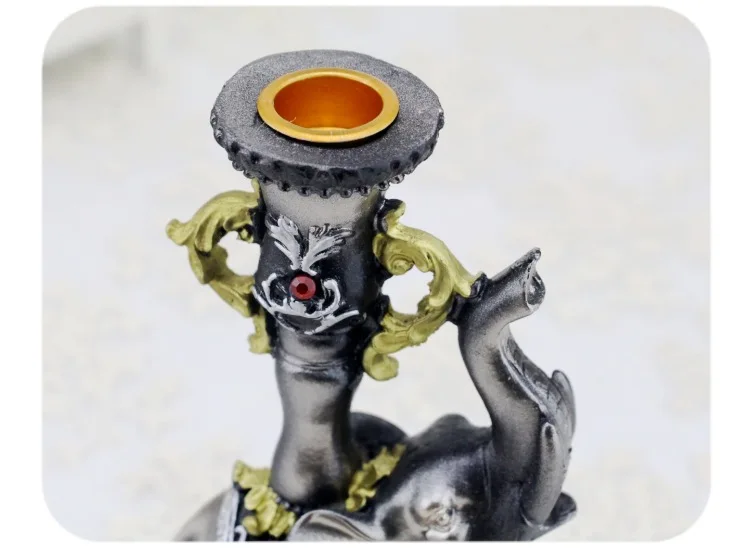 Винтажный подсвечник в виде слона подсвечники мебель украшение для дома