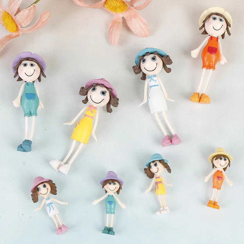 1Pc funny Dollhouse Family Dolls Small plastic Toy Figures Dressed Characters Children Kids Playing Doll Gift Pretend Toys | Игрушки и