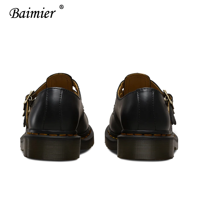 Baimier/Винтажные женские туфли оксфорды в английском стиле с закругленным носком