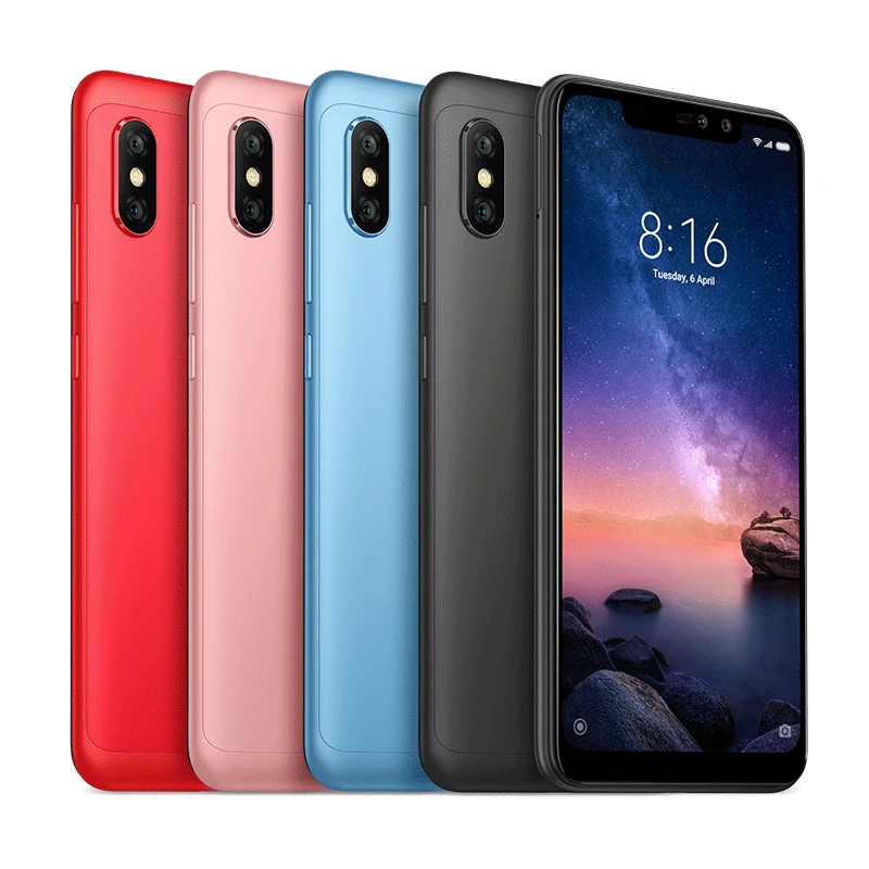 Xiaomi Redmi Note 6 Pro 3 ГБ 32 глобальная Версия Мобильный телефон 26 &quotполный экран Snapdragon 636