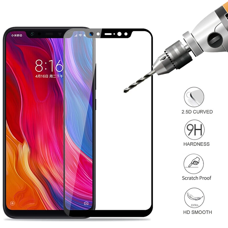 Закаленное стекло для Xiaomi Mi A2 Lite A1 5X 6X 9 8 SE Mix 3 2 2S Play Note Высококачественная