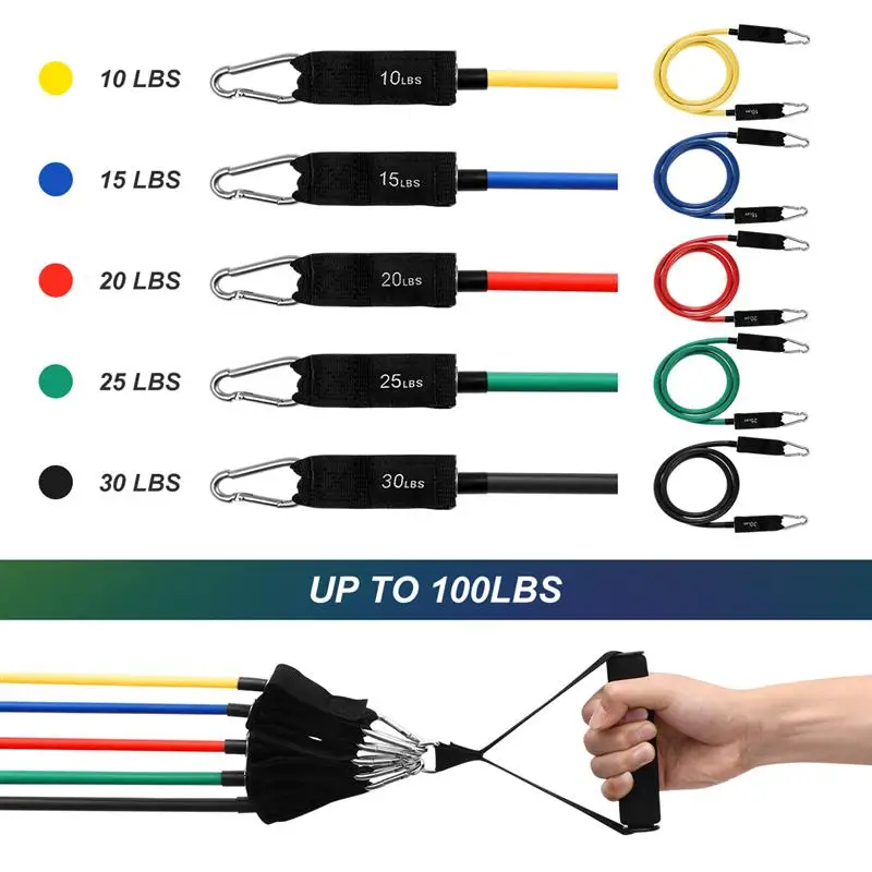 Clispeed 11PCS Resistance Bands Set Stackable Band for Women Gymnastics | Спорт и развлечения