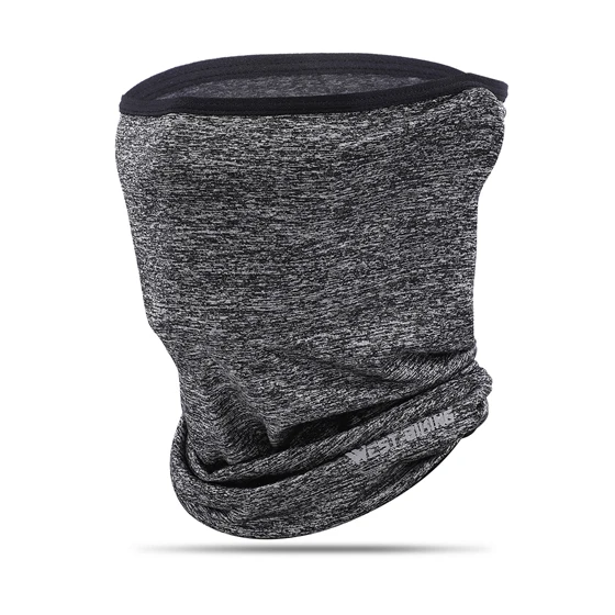 Half Mask Light Gray WEST BIKING, дышащая, тонкая, велосипедная маска для лица, ледяная ткань, крутая, Балаклава, анти-УФ, ветрозащитная, для шоссейного, горного велосипеда, маска, велосипедная лицевая маска - Цвет: Half Mask Light Gray