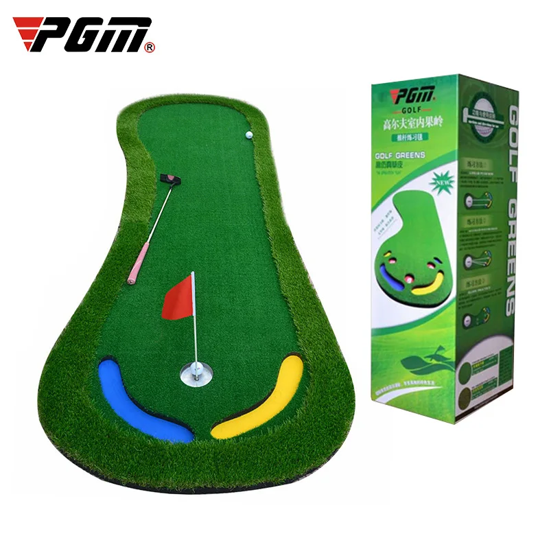 Authentic Pgm Golf Artificial Green Putting Practicer Mini Golf Practice Blanket Indoor Office Exercise Mat Kit Pad High Quality