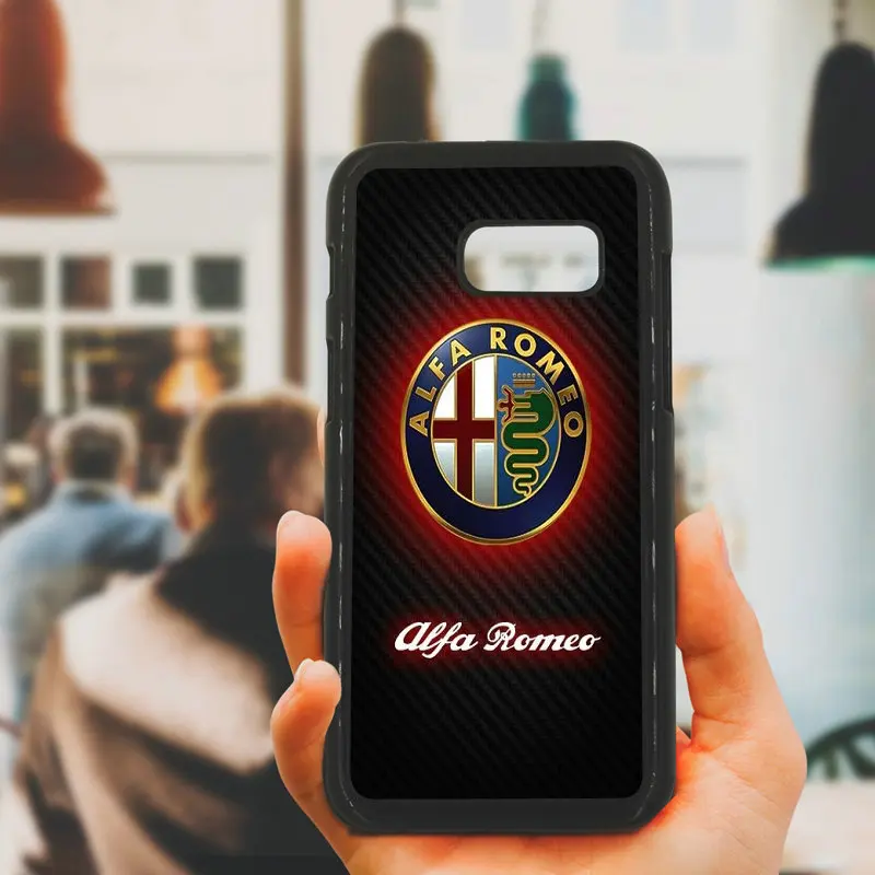 Сотовый Чехол для телефона с принтом Тачки Alfa Romeo Логотип Жесткий ПК чехол Samsung