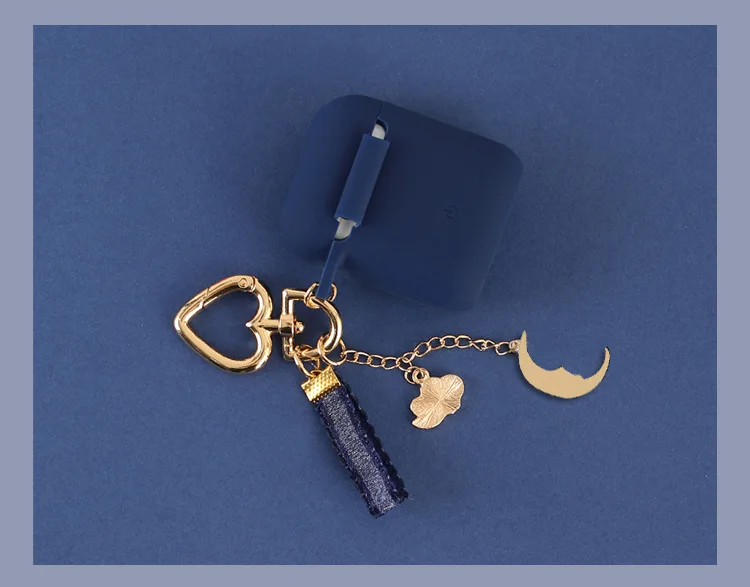 Для AirPods защитный чехол мягкий силиконовый корпус для беспроводной bluetooth-гарнитуры набор женский чехол анти-падение кольцо для ключей