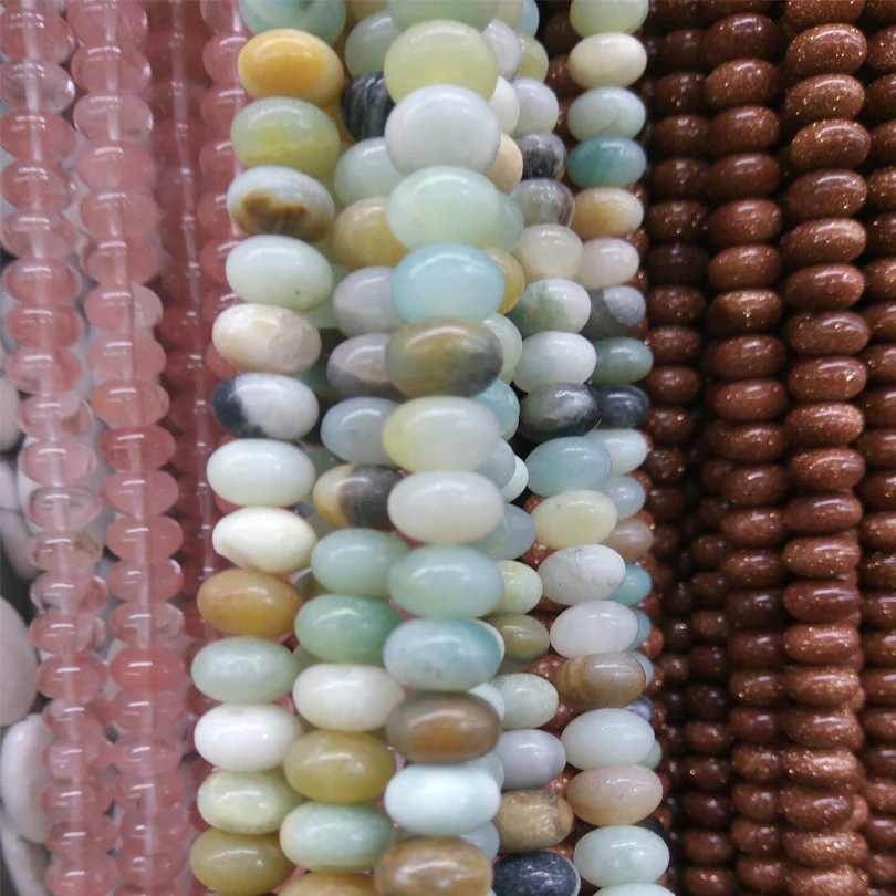 Овальная форма 5*8 мм бусины из натурального камня для шармов Высокое качество