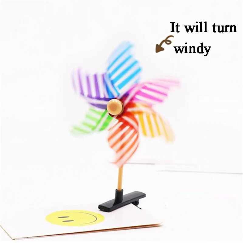 Модные женские заколки, заколки для волос, заколки для волос Kawaii Pinwheel Hairgrip Lucky Barrette, 2 шт., украшение для волос, аксессуары для волос для девочек